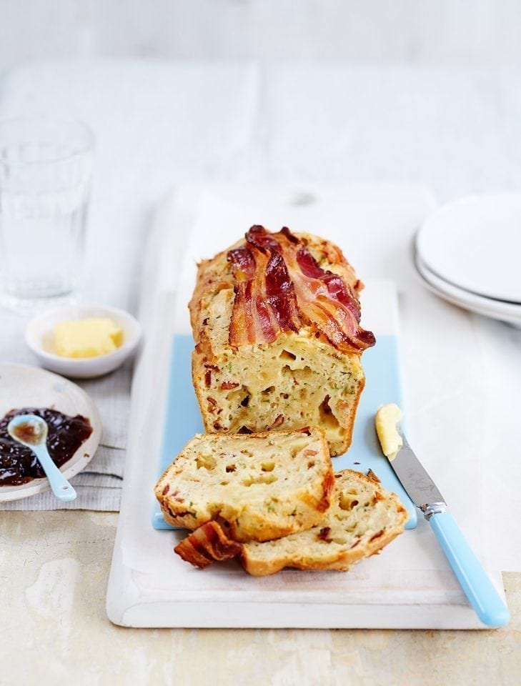 Quick and easy cheddar and bacon loaf