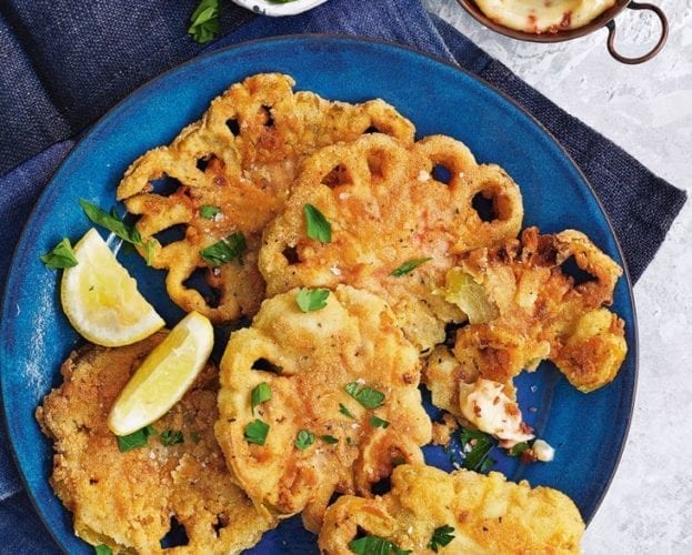 Tom Kerridge’s prawn cakes with dill mayonnaise