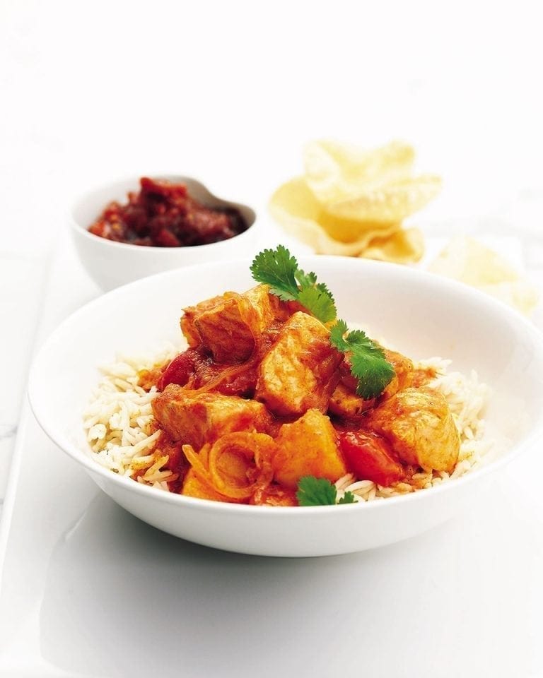 Cheat’s salmon and potato curry