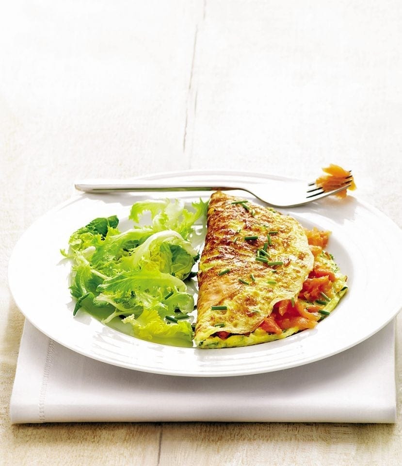 Speedy smoked salmon omelette recipe delicious. magazine