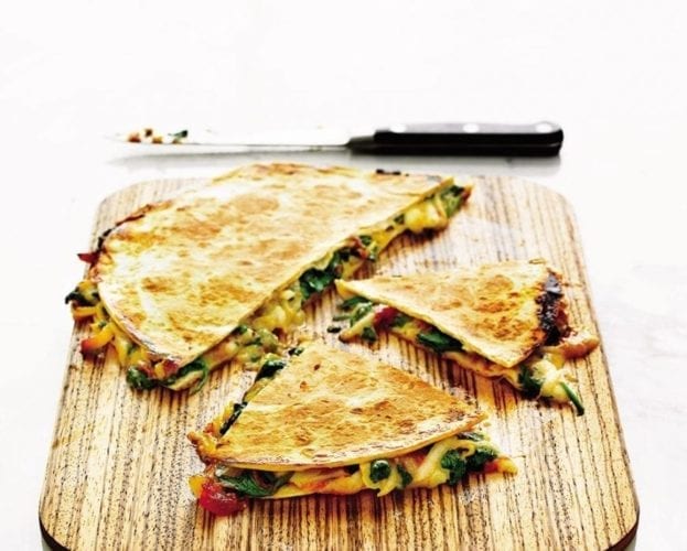 Leftover chicken quesadillas