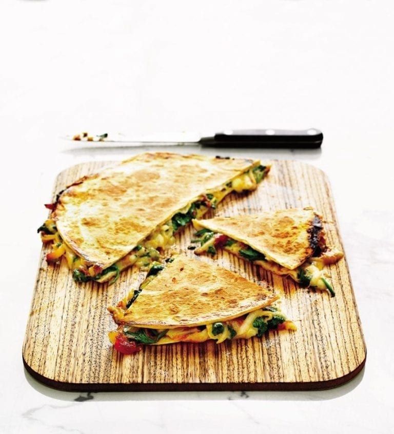 Quick vegetarian quesadillas