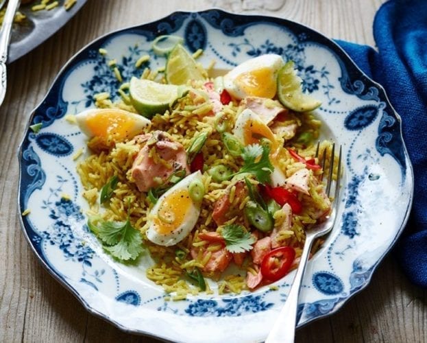 Simple salmon stir-fry