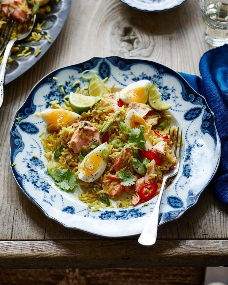 Salmon and egg kedgeree – video