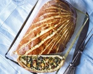 Butternut, mushroom and chestnut brioche-crust wellington – video