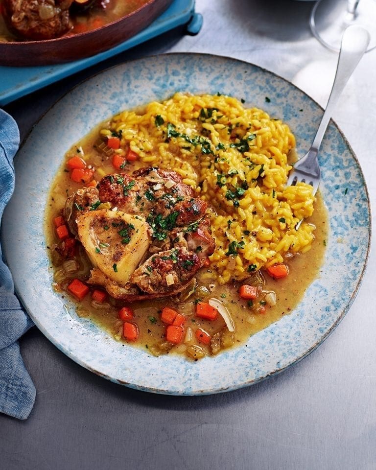 How to make osso buco with saffron risotto