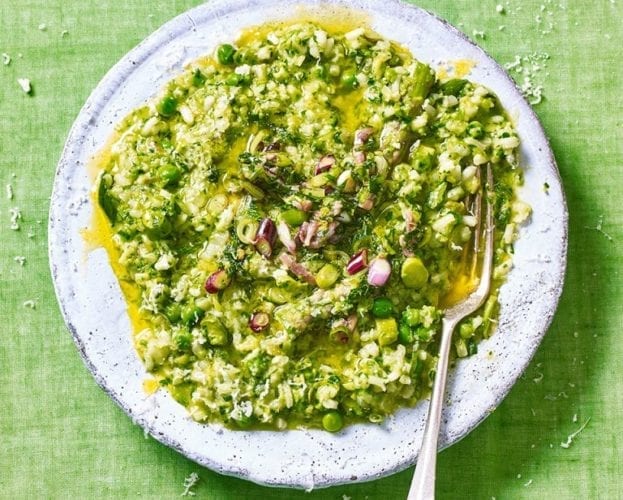 Pancetta and watercress risotto