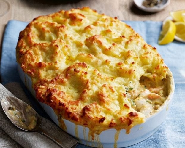Smoked haddock and prawn fish pie