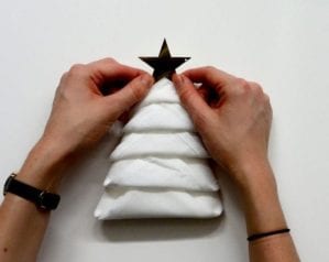 How to fold Christmas tree napkins