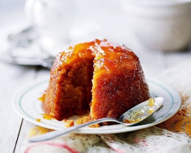 Granny Brett’s warm vanilla rice pudding with golden syrup