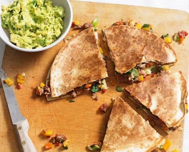 Bolognese quesadilla