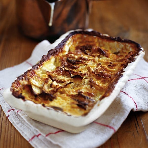 Celeriac and potato dauphinois