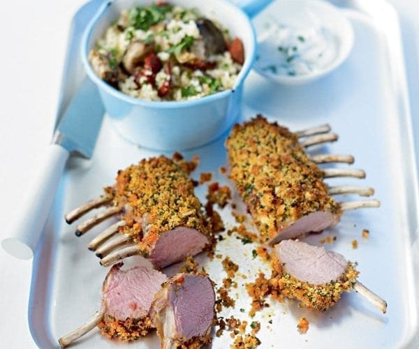 Harissa lamb with aubergine