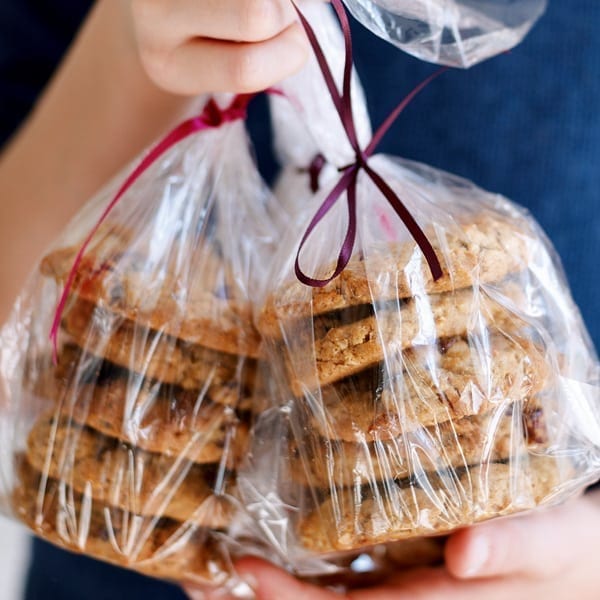 Peanut butter and cranberry cookies