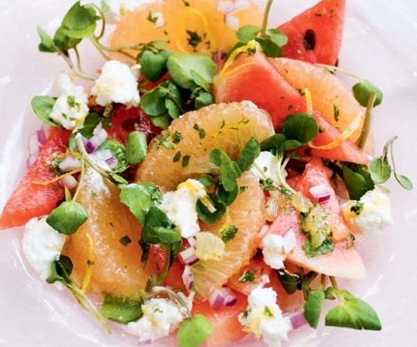 Grapefruit and watermelon salad recipe