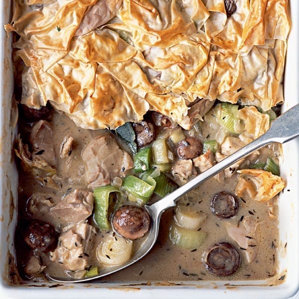 Chicken and mushroom pie