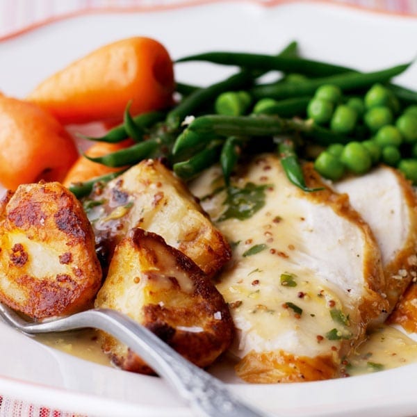 White gravy for roast poultry