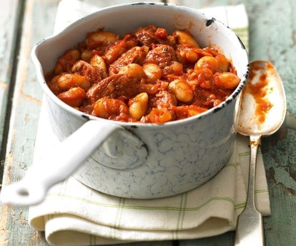 Chorizo and butter bean stew