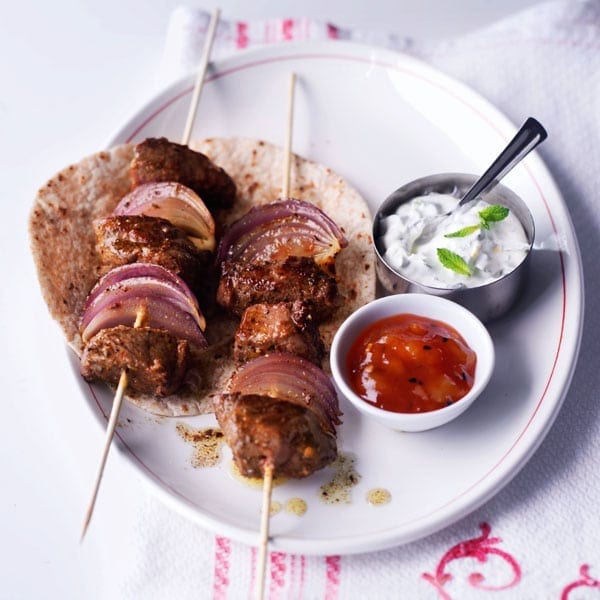 Spicy Indian lamb kebabs