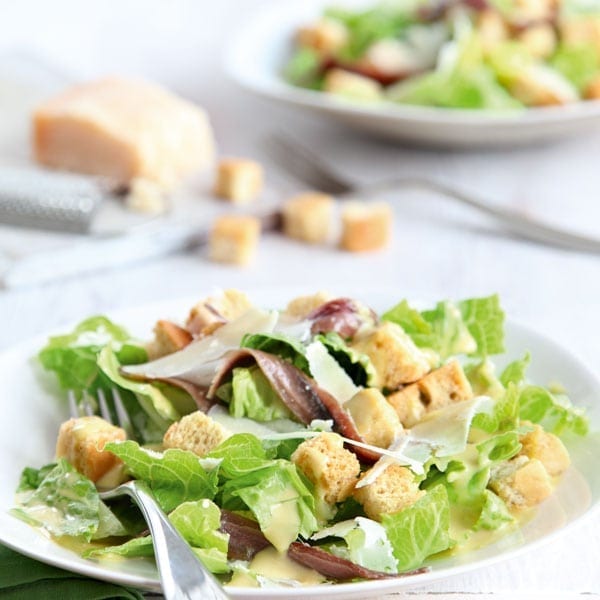 Classic Caesar dressing for Caesar salad