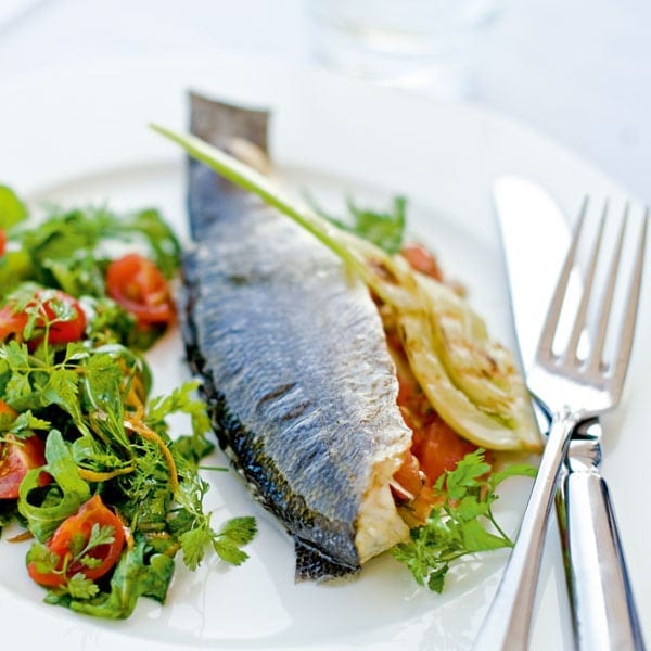 Sea bass with sauce vierge