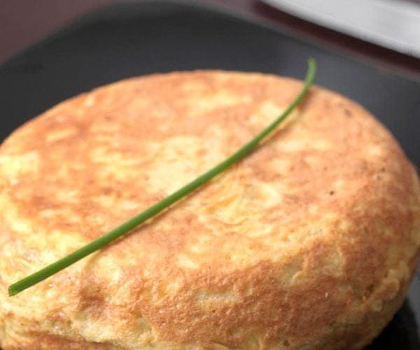 Classic tortilla on a plate
