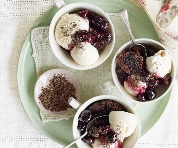 Black forest cherry dessert