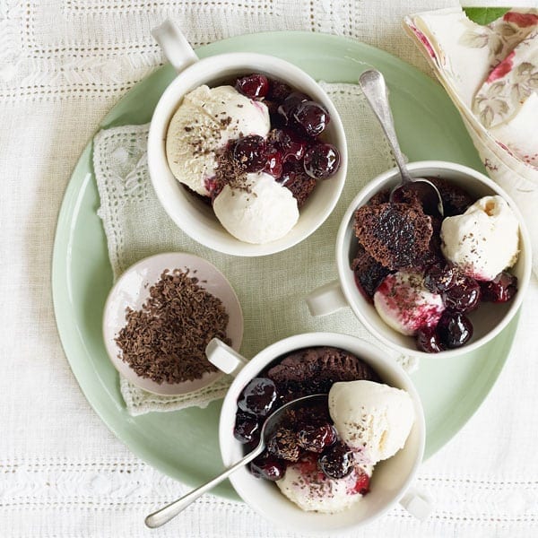 Black forest cherry dessert