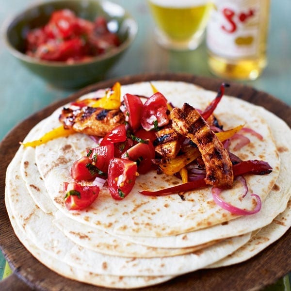 Lemon chilli chicken fajitas