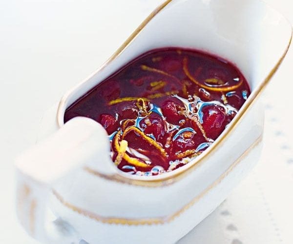 Cumberland sauce in a gravy boat
