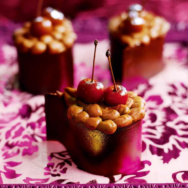 Chocolate and cherry teardrops
