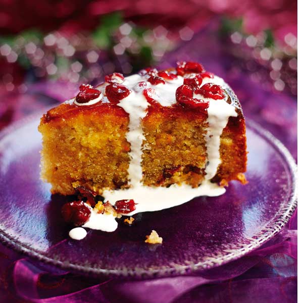 Orange and cranberry torte