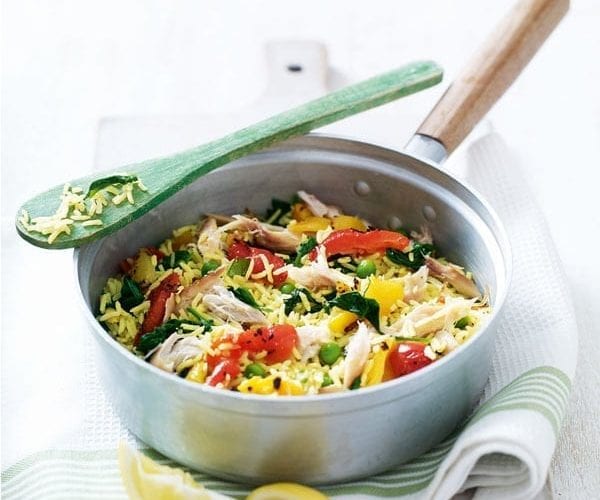 Tuna and bacon oven pilau