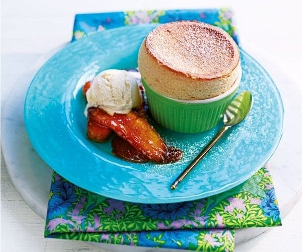 hot banana soufflés