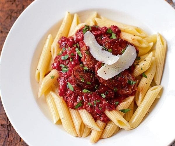 Spicy sausage penne