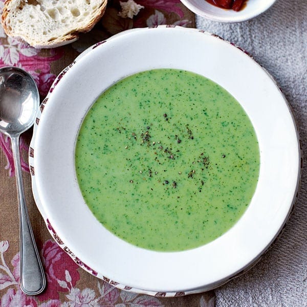 Watercress and parsley soup