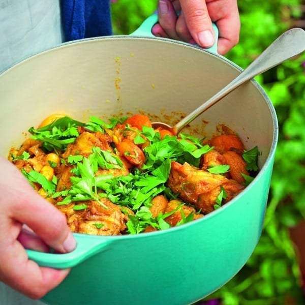 Chicken tagine with almonds and apricots delicious. magazine