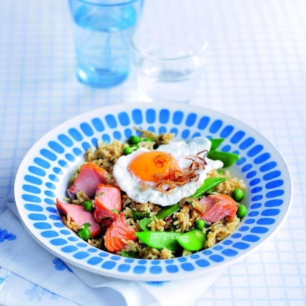 Summer kedgeree with fresh peas