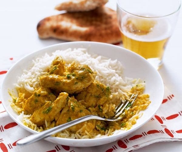 Coconut pork curry with crispy lime crumbs