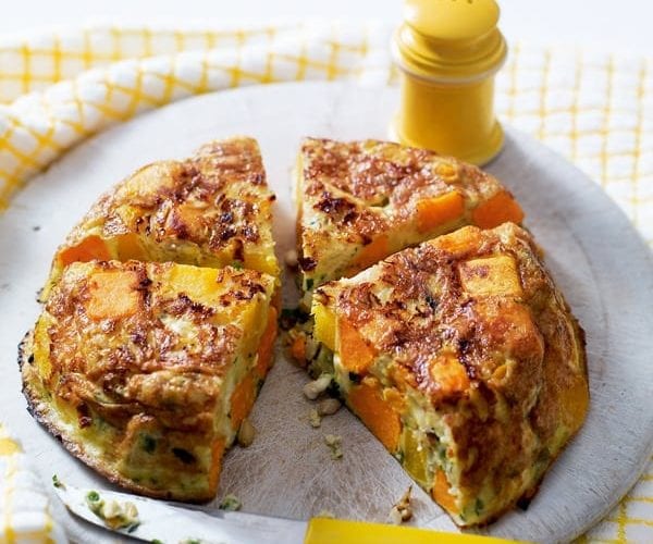 Pumpkin, spinach, ricotta and sage tortilla
