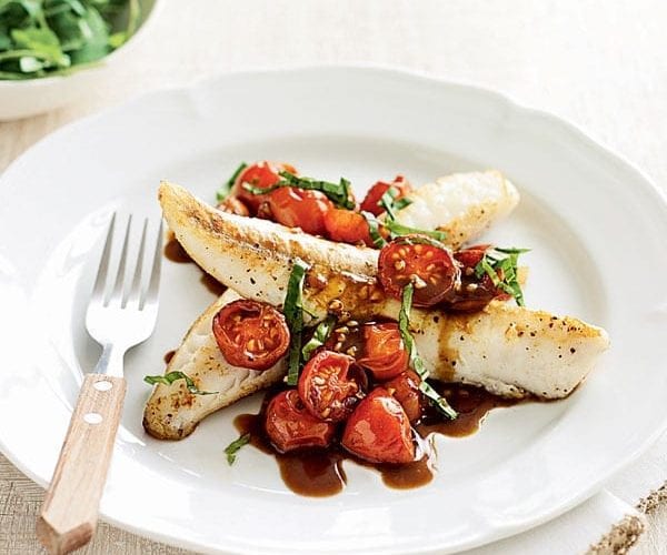 Hake with beetroot, crème fraîche and dill