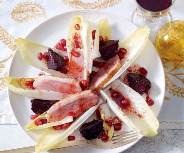 Smoked duck and beetroot salad