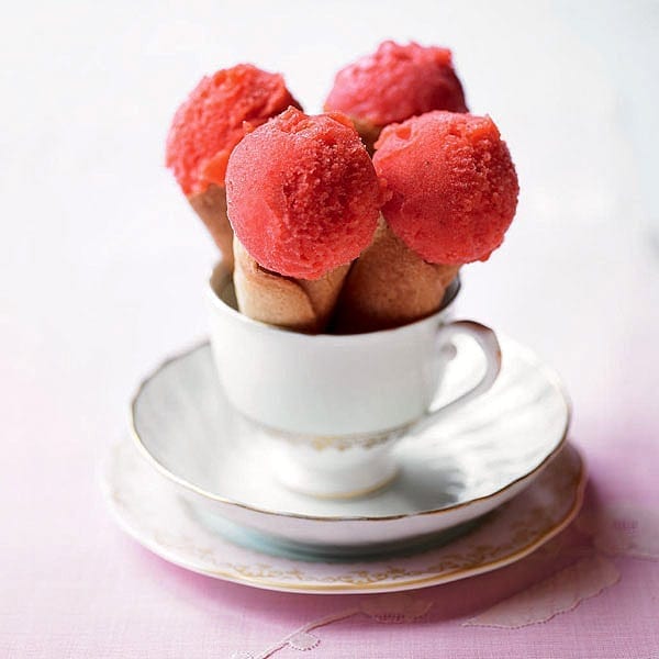 Strawberry daiquiri sorbet