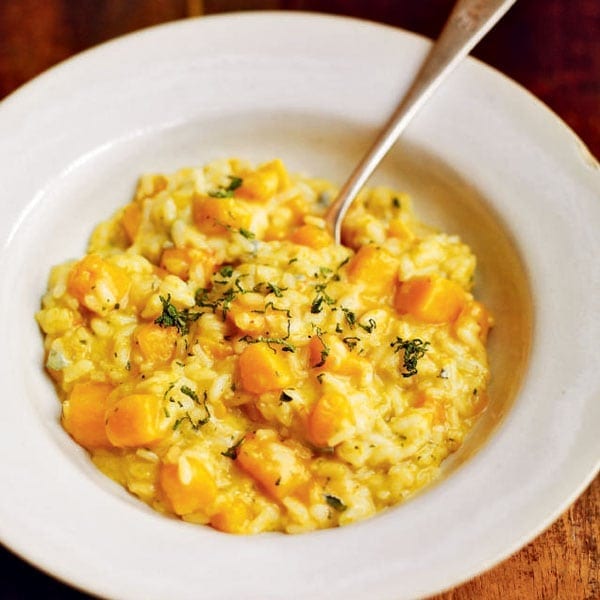 Squash, blue cheese and sage risotto