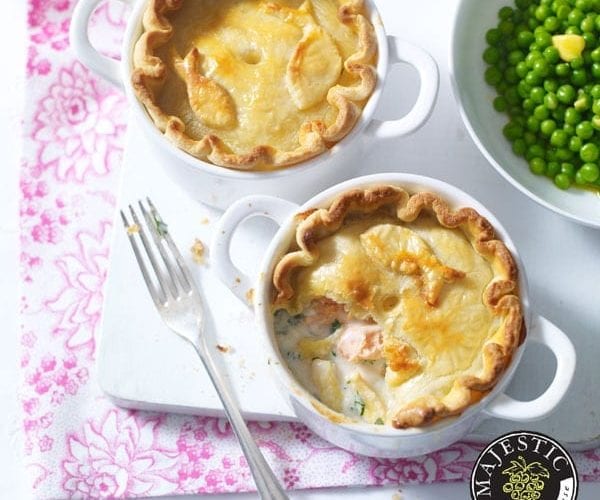 Easy-peasy fish pie with shortcrust pastry