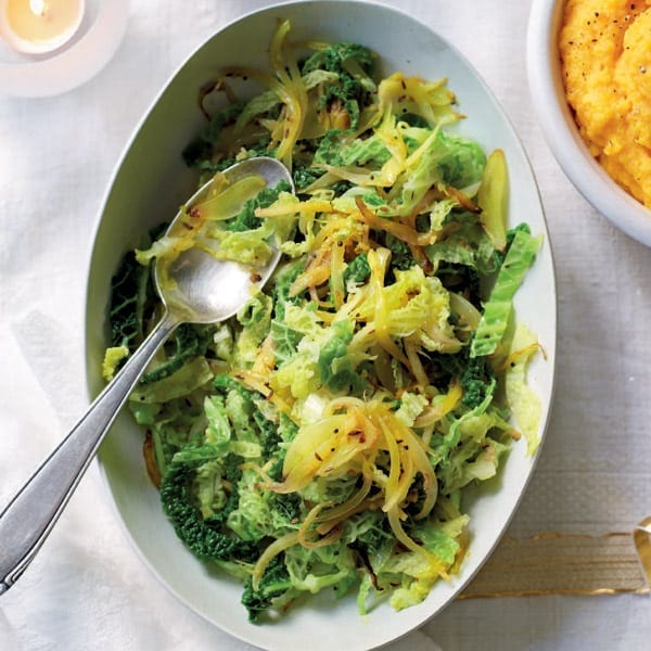 Savoy cabbage with green chilli and cumin
