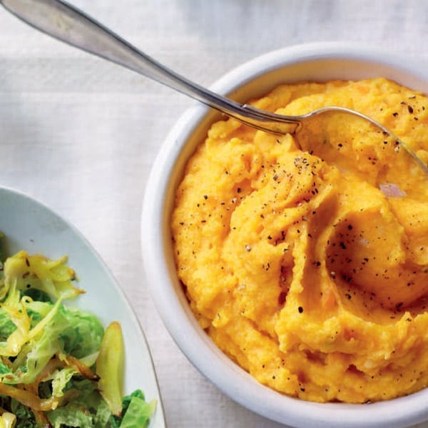 Carrot, swede and potato purée
