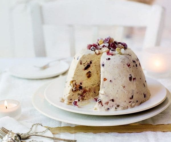 Christmas pudding semifreddo