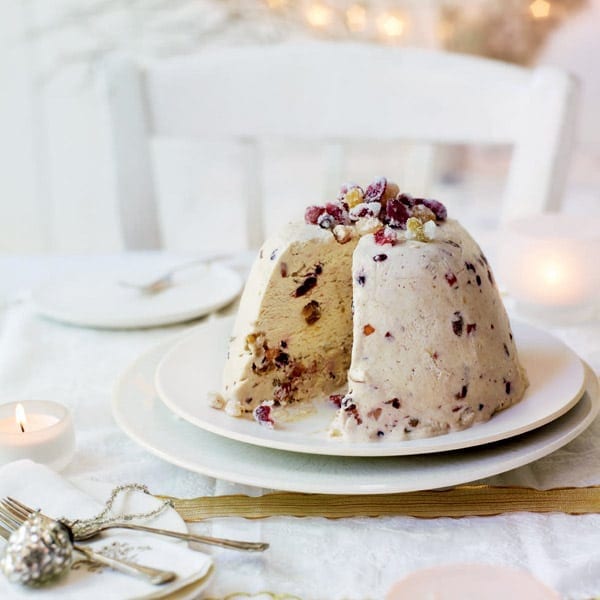 Christmas pudding semifreddo