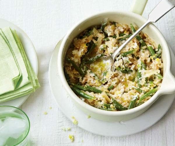 Broad bean and ricotta tagliatelle